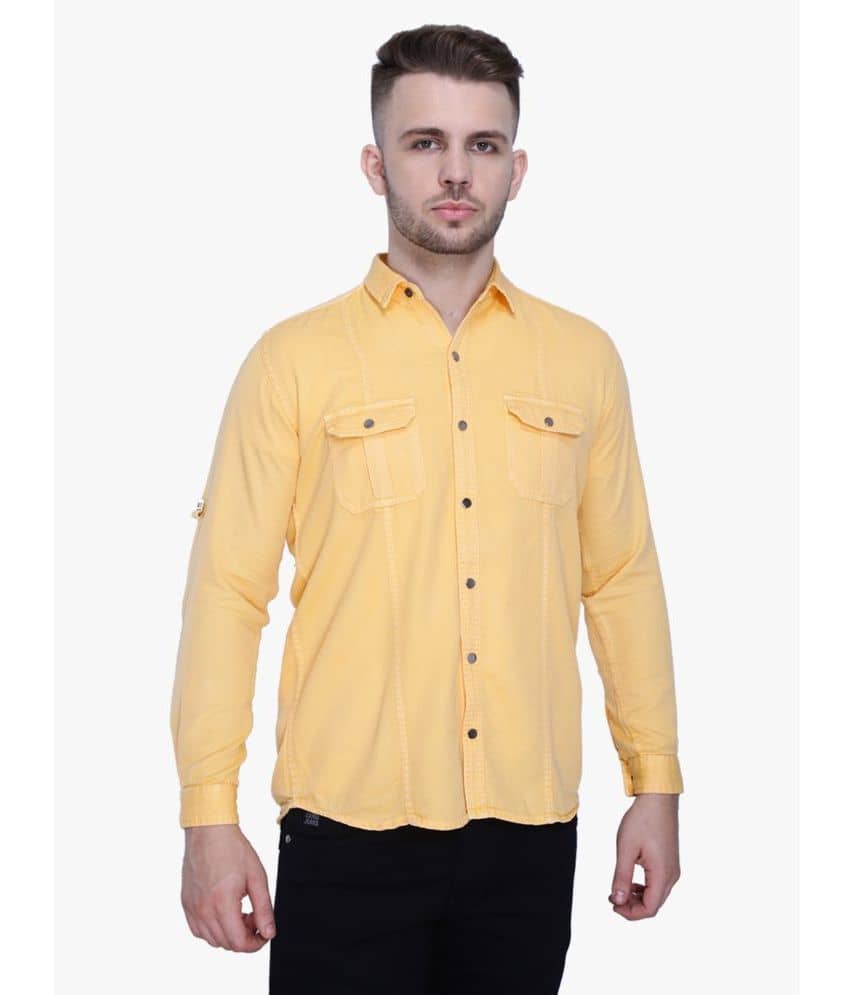 Kuons Avenue - Yellow 100% Cotton Regular Fit Men's Casual Shirt ( Pack of 1 )