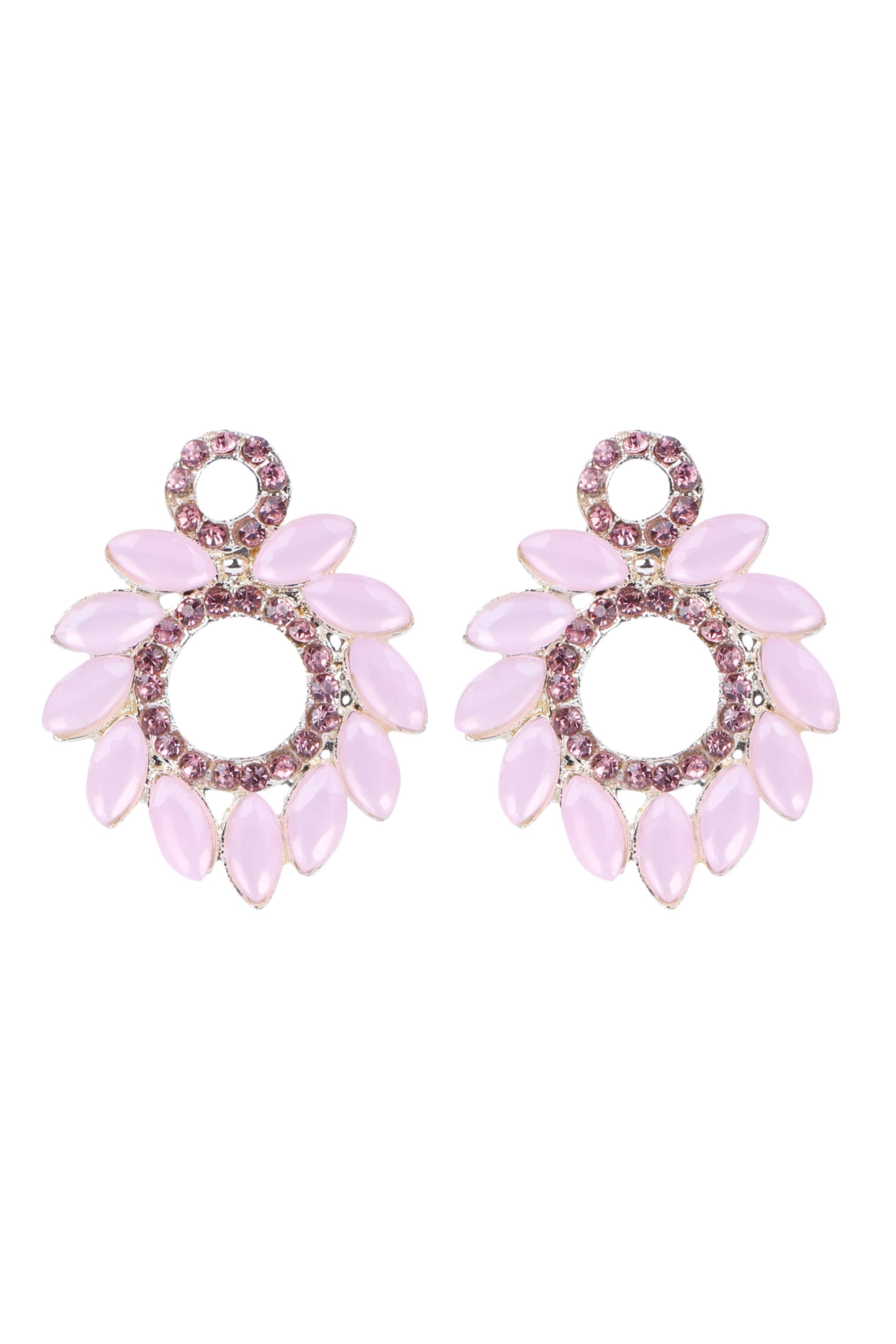 PUJVI - Pink Stud Earrings ( Pack of 1 ) - Earrings | Buy online on ZillyBuy