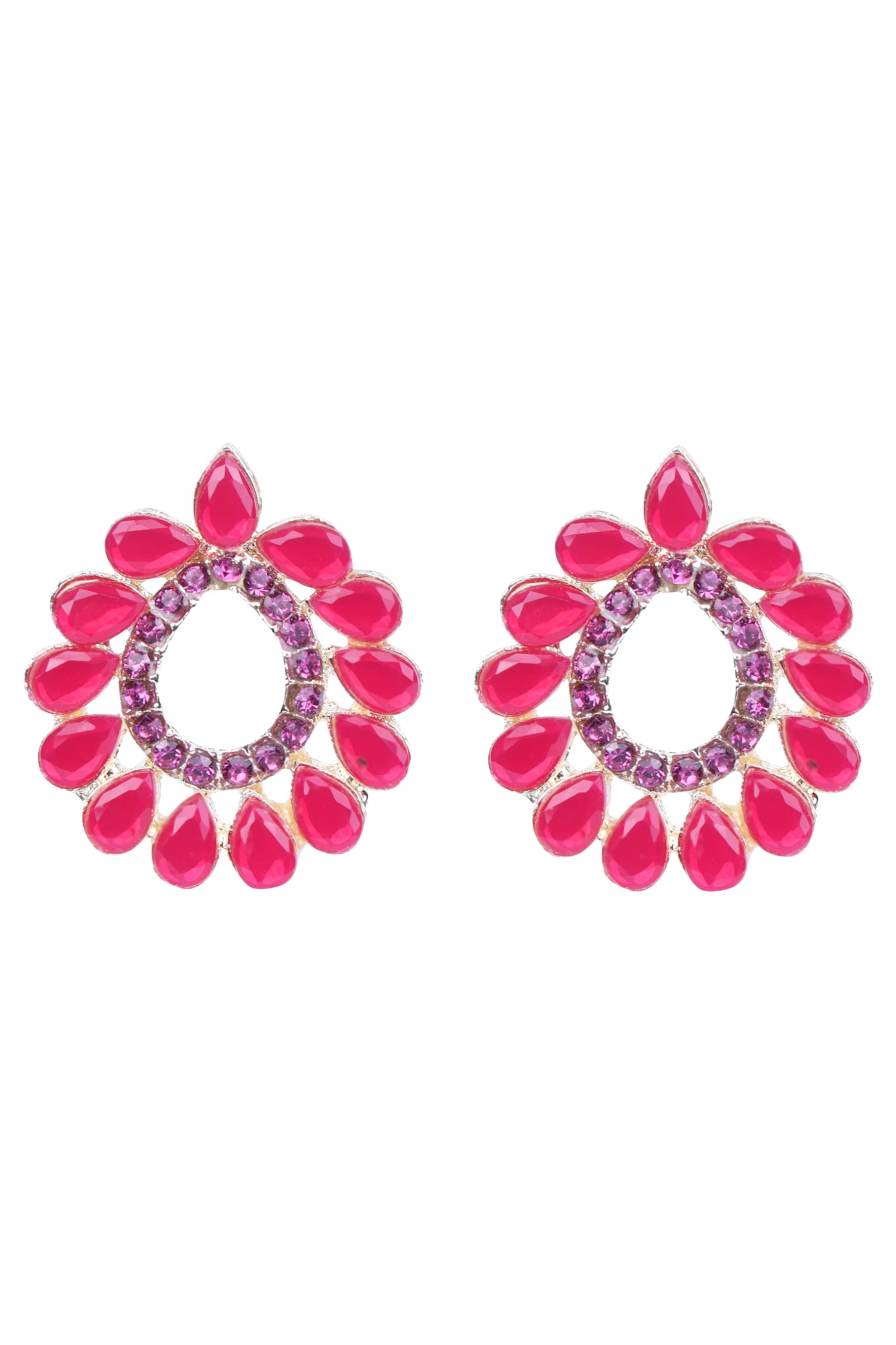 PUJVI - Red Stud Earrings ( Pack of 1 ) - Earrings | Buy online on ZillyBuy