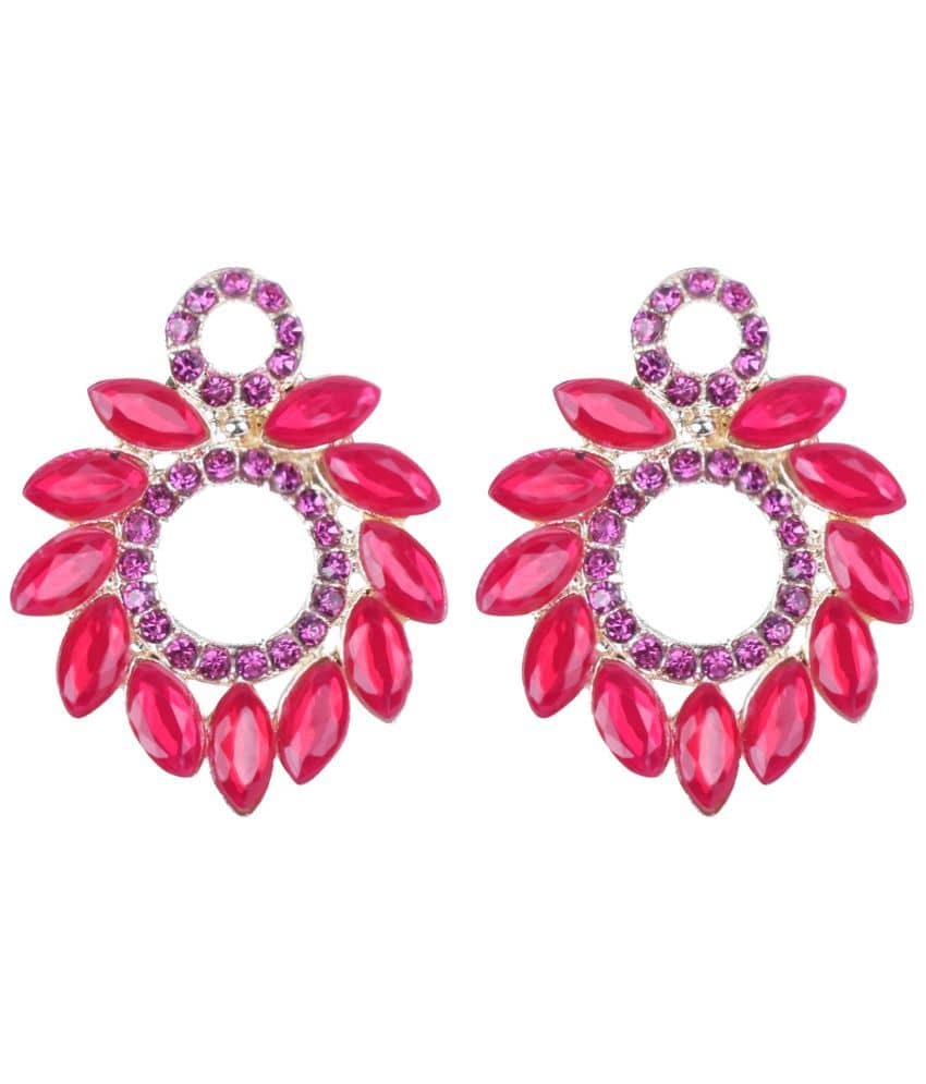 PUJVI - Red Stud Earrings ( Pack of 1 ) - Earrings | Buy online on ZillyBuy