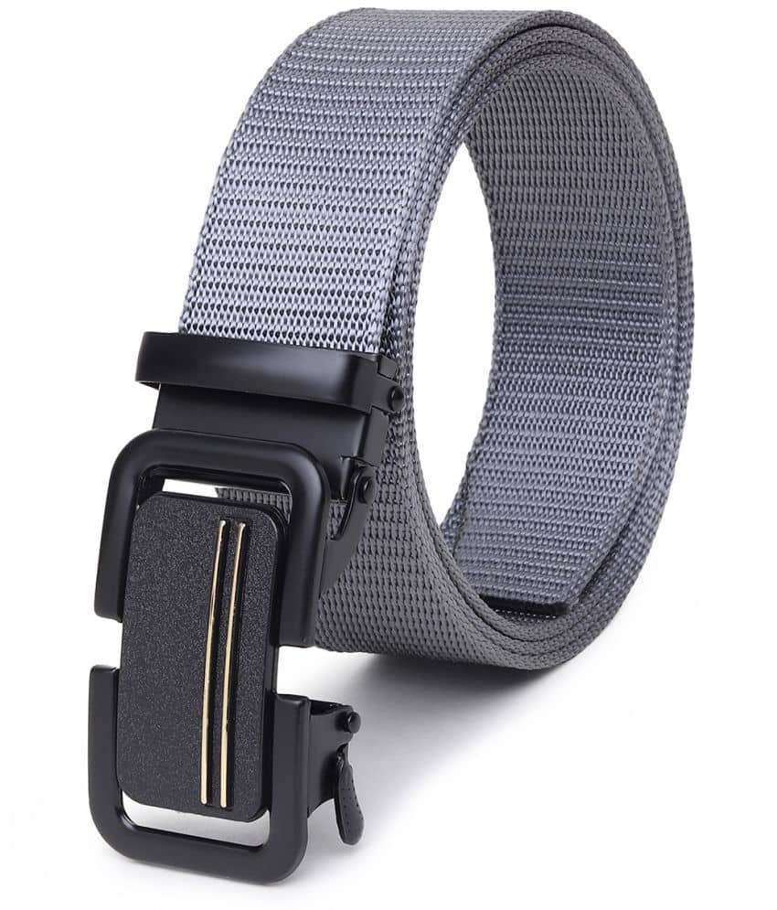 SILKSHOPPING - Gray Nylon Men's Casual Belt ( Pack of 1 )