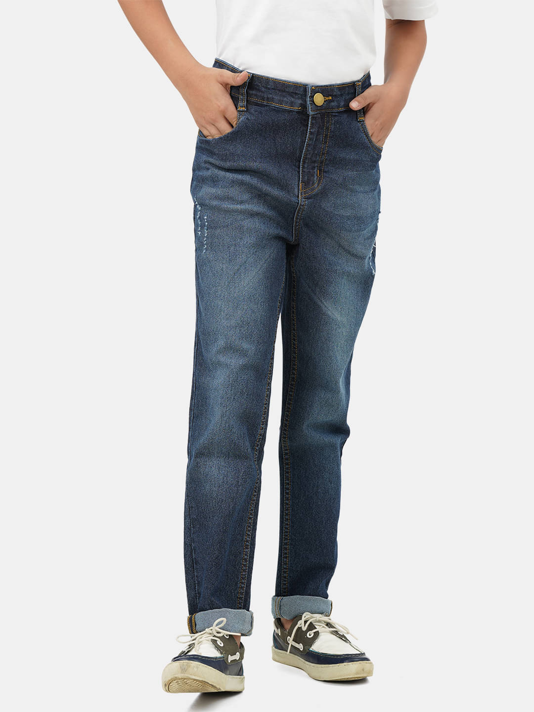     			Urbano Juniors Pack of 1 Boys Cotton Blend Jeans ( Blue )