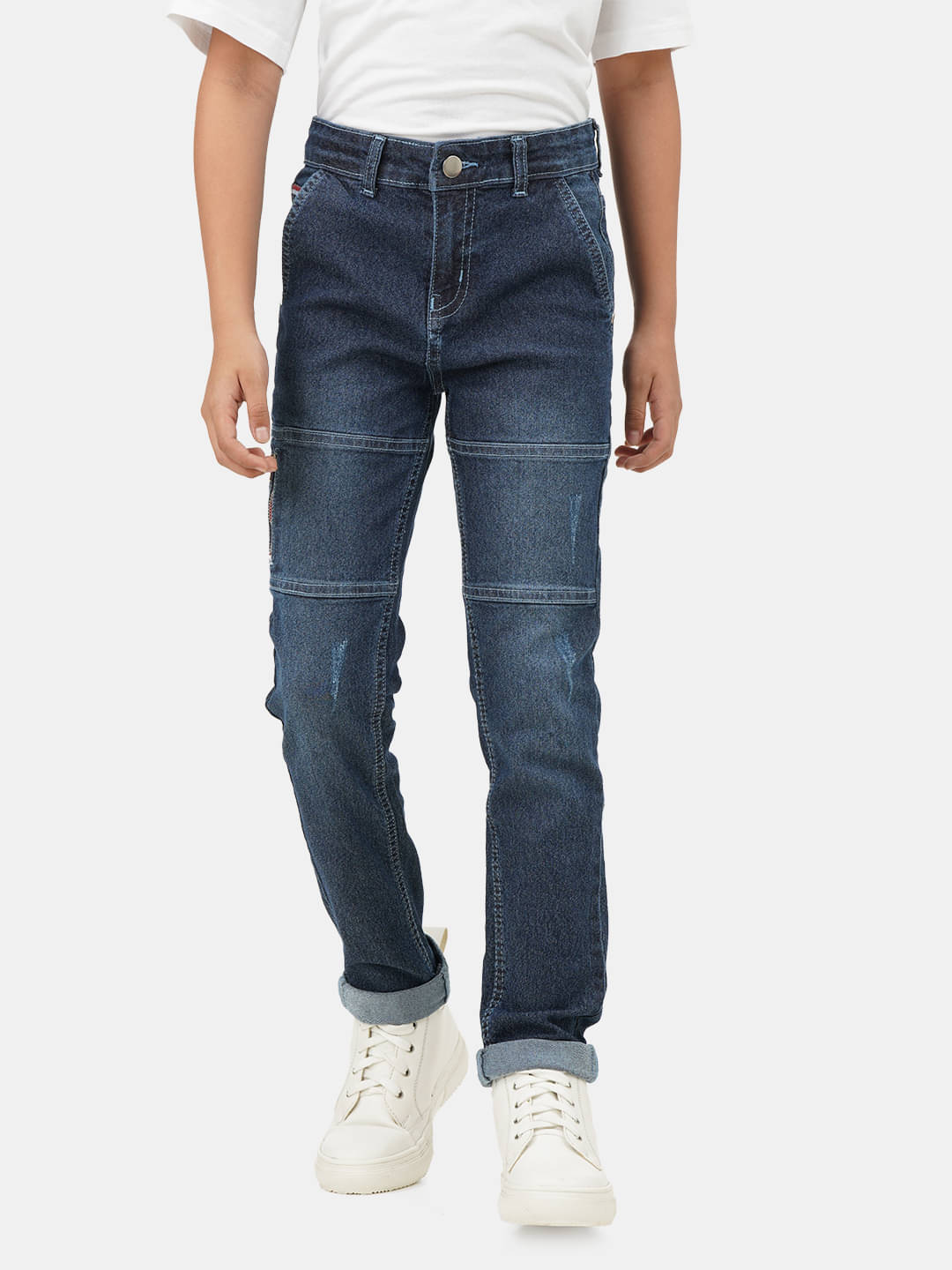     			Urbano Juniors Pack of 1 Boys Cotton Blend Jeans ( Blue )