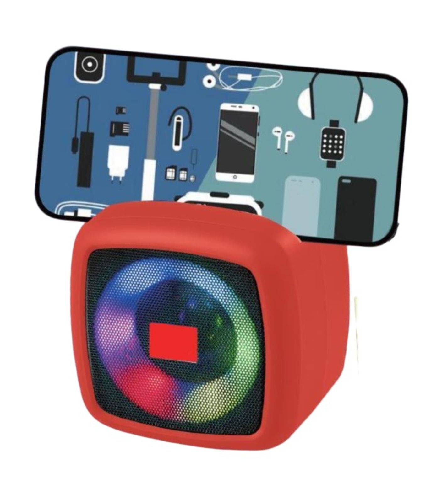     			VEhop Speaker with Light 10 W Bluetooth Speaker Bluetooth v5.0 with USB,SD card Slot Playback Time 8 hrs Assorted