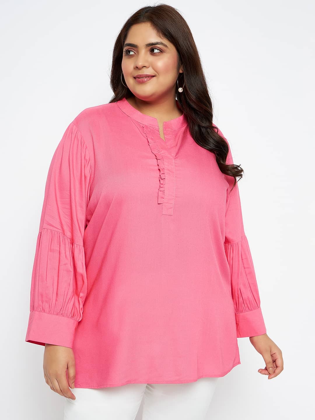 VINAAN Women's Rayon Regular Top ( Black )