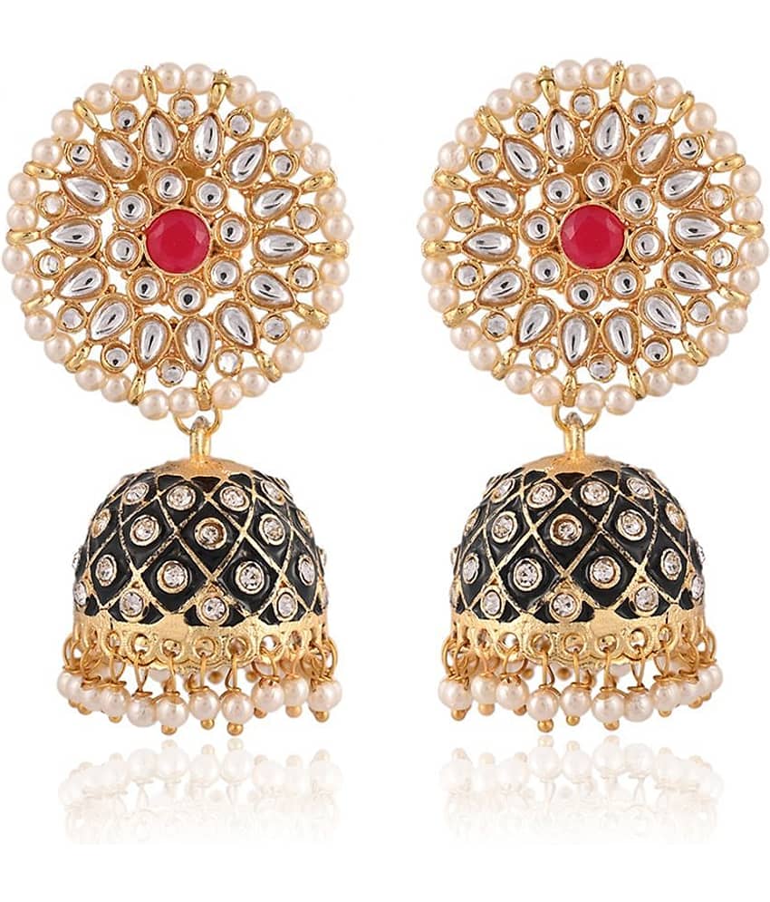VIRAASI - Black Jhumki Earrings ( Pack of 1 ) - Earrings | Buy online on ZillyBuy
