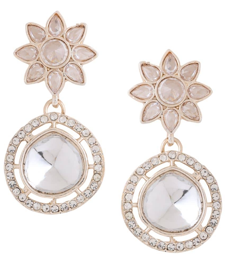 VIRAASI - Golden Danglers Earrings ( Pack of 1 ) - Earrings | Buy online on ZillyBuy