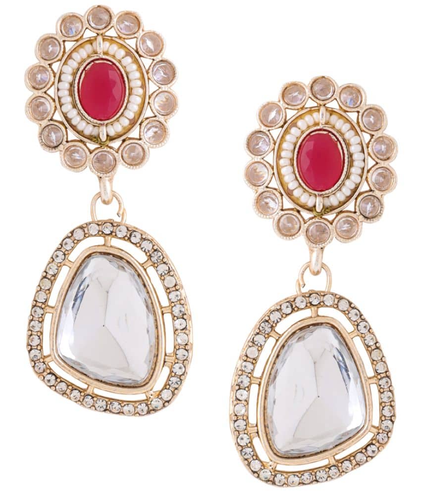VIRAASI - Golden Danglers Earrings ( Pack of 1 ) - Earrings | Buy online on ZillyBuy