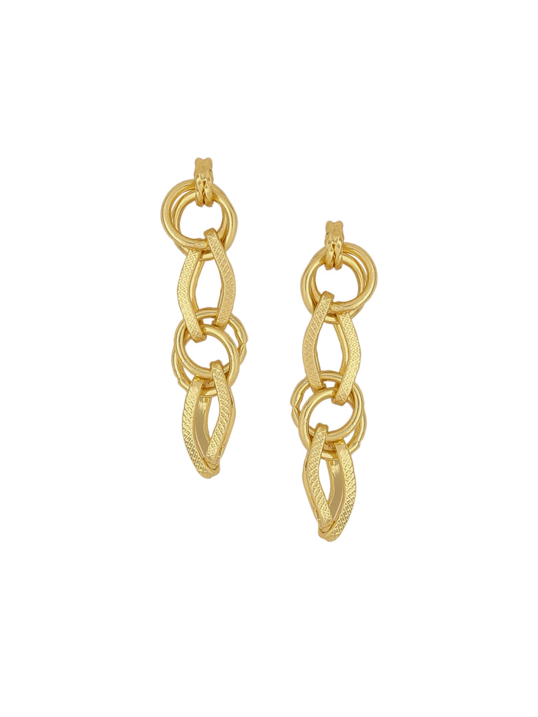 VIRAASI - Golden Danglers Earrings ( Pack of 1 ) - Earrings | Buy online on ZillyBuy