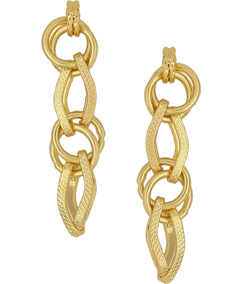 VIRAASI - Golden Danglers Earrings ( Pack of 1 ) - Earrings | Buy online on ZillyBuy