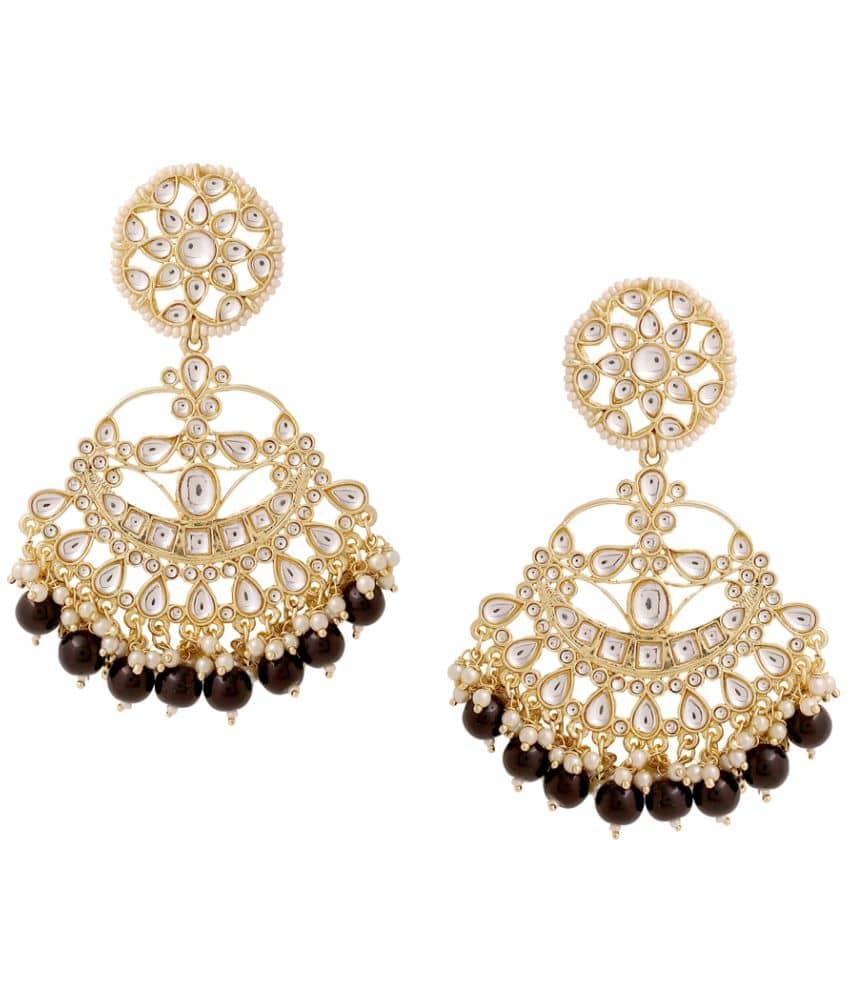 VIRAASI - Golden Danglers Earrings ( Pack of 1 ) - Earrings | Buy online on ZillyBuy