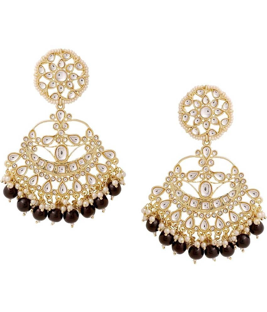 VIRAASI - Golden Danglers Earrings ( Pack of 1 ) - Earrings | Buy online on ZillyBuy