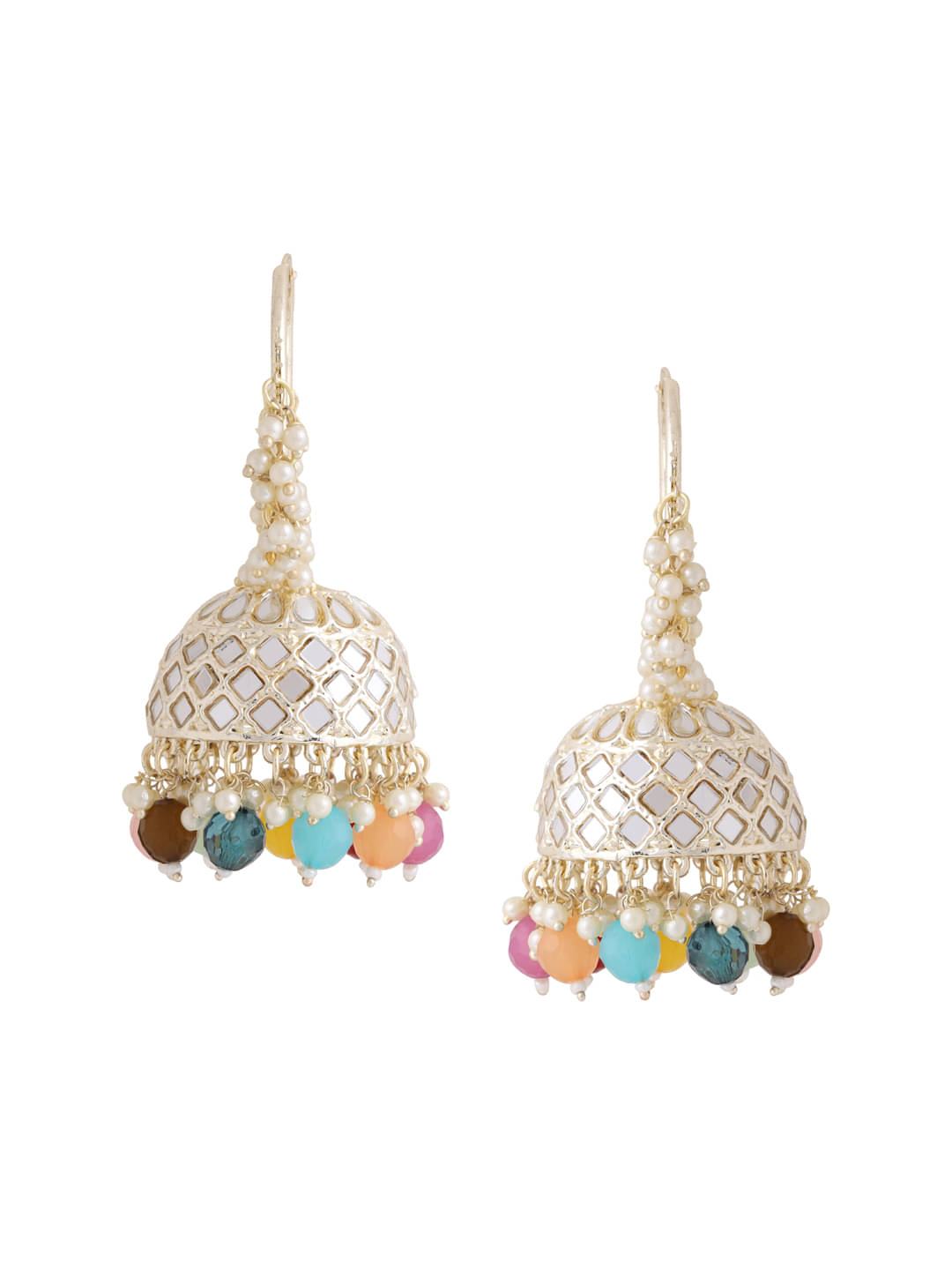     			VIRAASI - Multi Color Jhumki Earrings ( Pack of 1 )