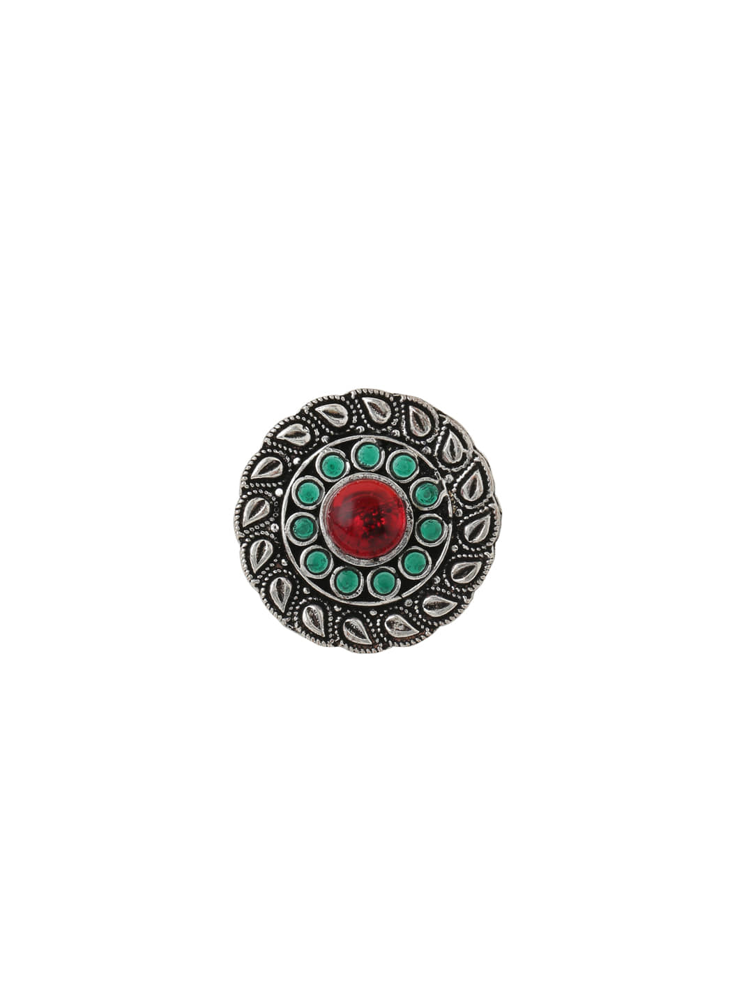 VIRAASI - Silver Cocktail Rings ( Pack of 1 )