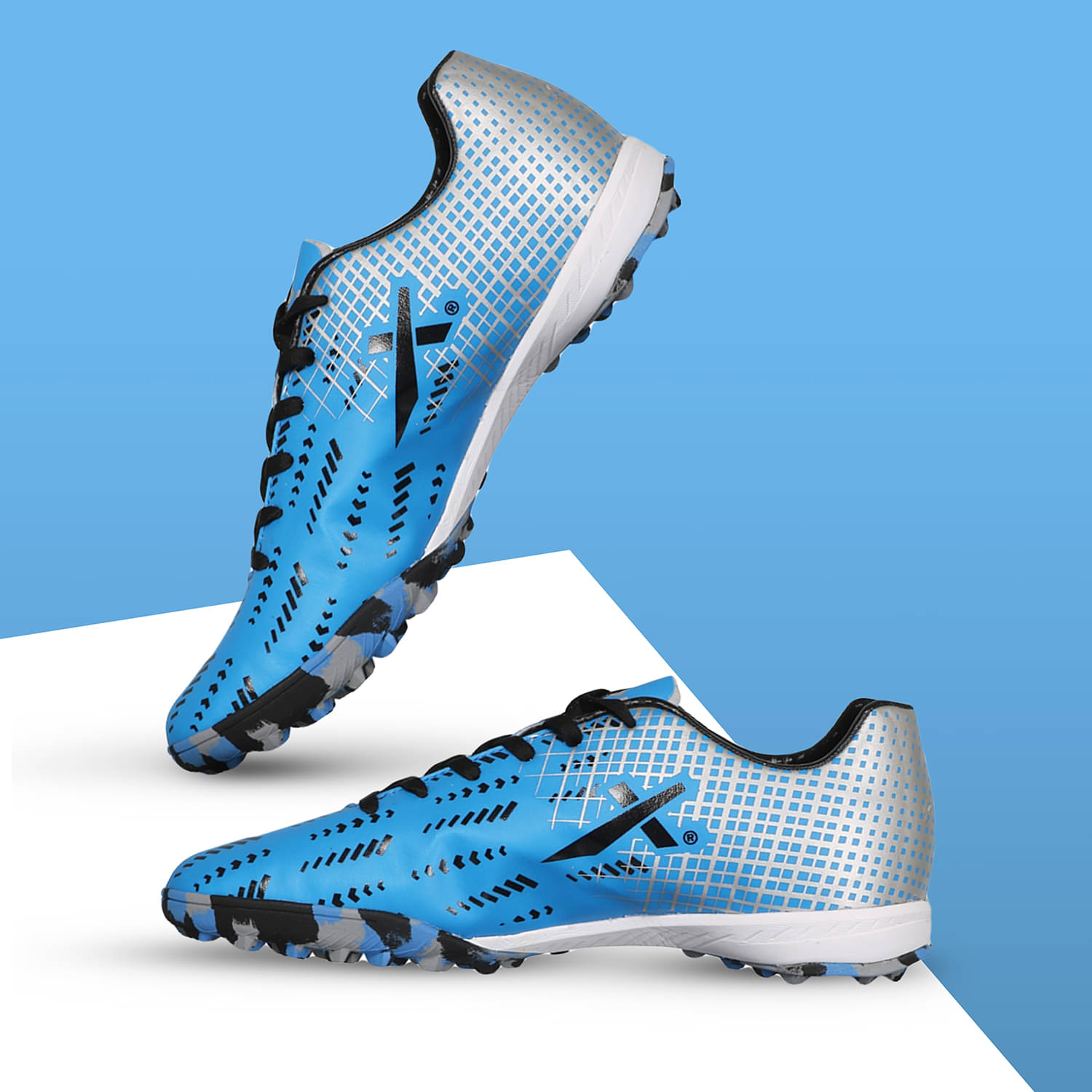     			Vector X Royale Plus Indoor Blue Football Shoes