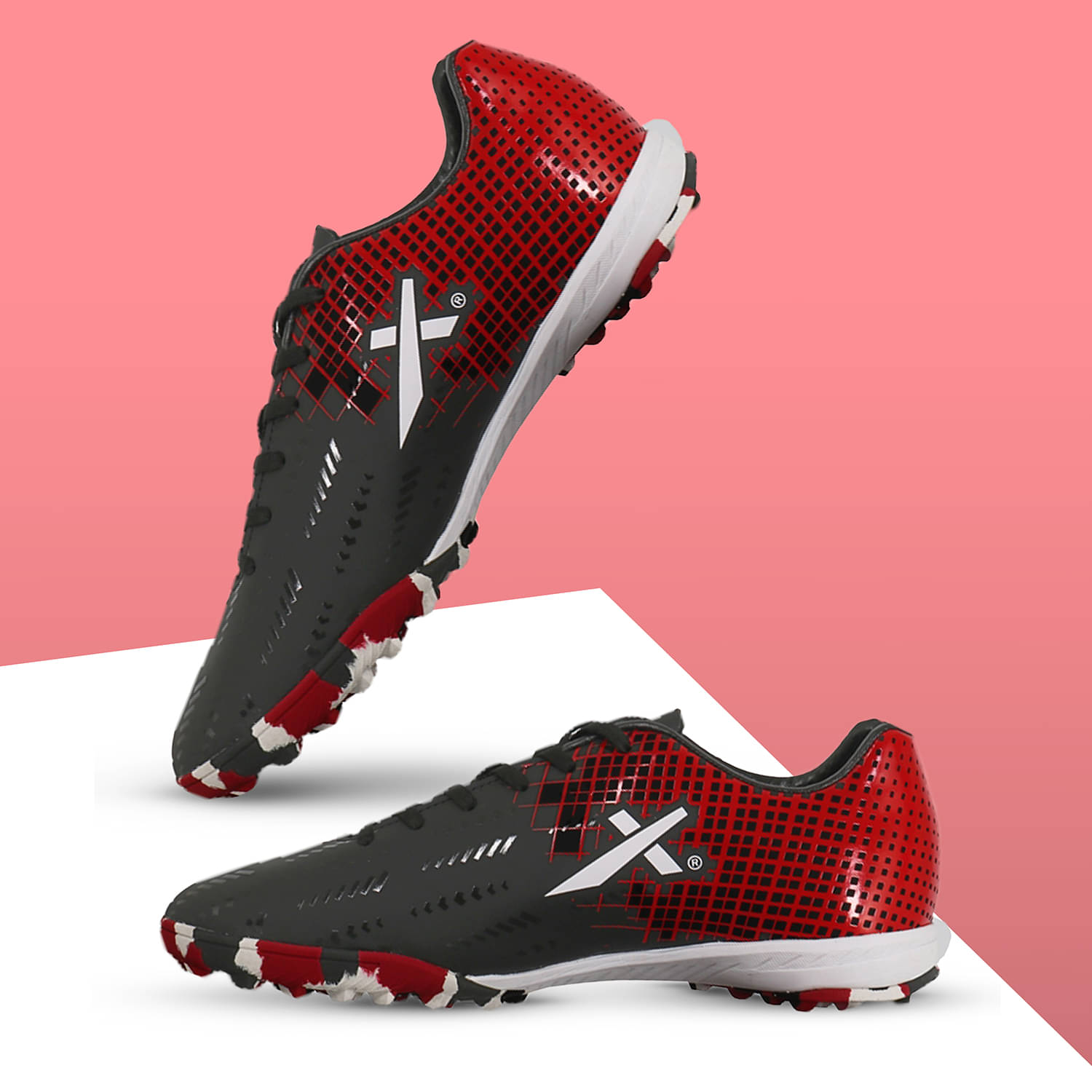     			Vector X Royale Plus Red Football Shoes