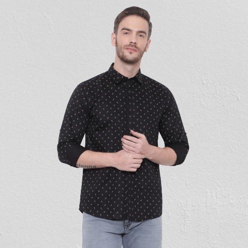    			leeway - Black Cotton Blend Slim Fit Men's Casual Shirt ( Pack of 1 )