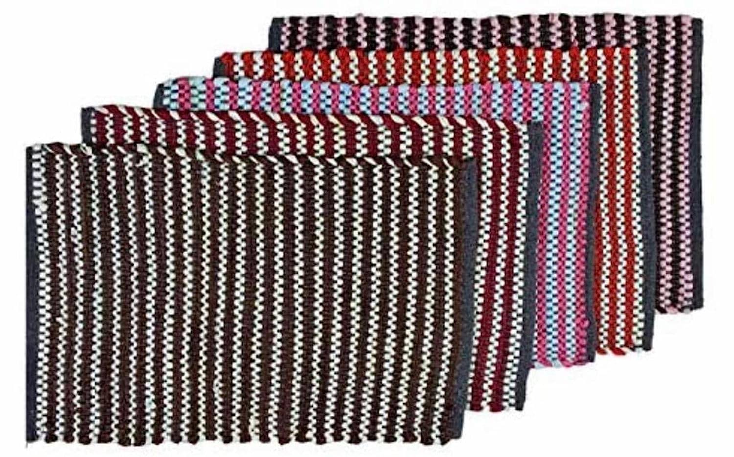 AMRO Beautility Needs - Regular Cotton Door Mat ( 40 X 60 cm ) Set of 5 - Multi AMRO Beautility Needs - Regular Cotton Door Mat ( 40 X 60 cm ) Set of 5 - Multi