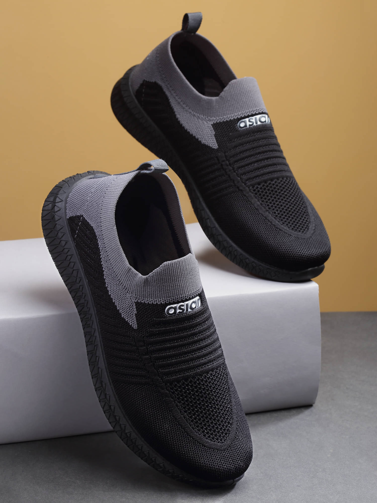 ASIAN - VOCAL-26 Black Men's Sports Running Shoes ASIAN - VOCAL-26 Black Men's Sports Running Shoes