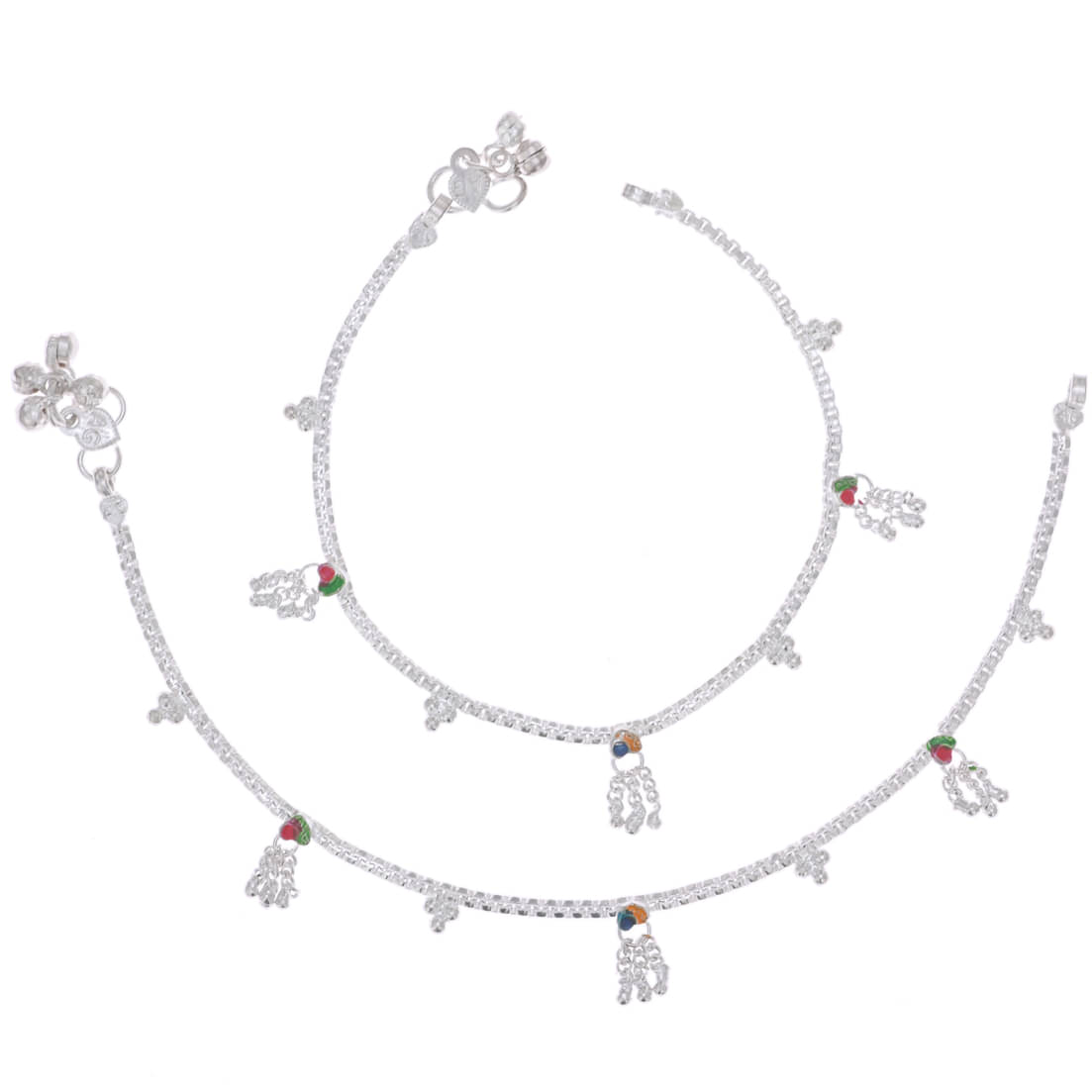     			AanyaCentric - Silver Anklets ( Pack of 1 )