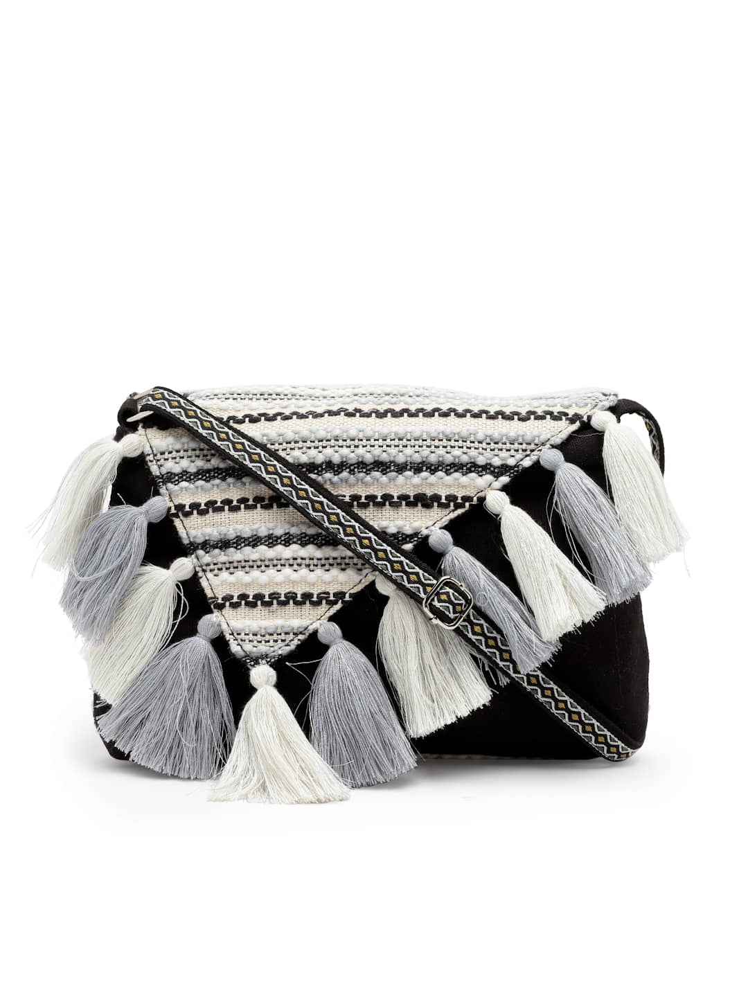 Anekaant - Black Cotton Sling Bag - Handbags | Buy online on ZillyBuy