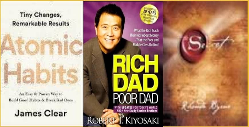 Atomic Habits + Rich Dad Poor Dad + The Secret - Stationery | Buy online on ZillyBuy