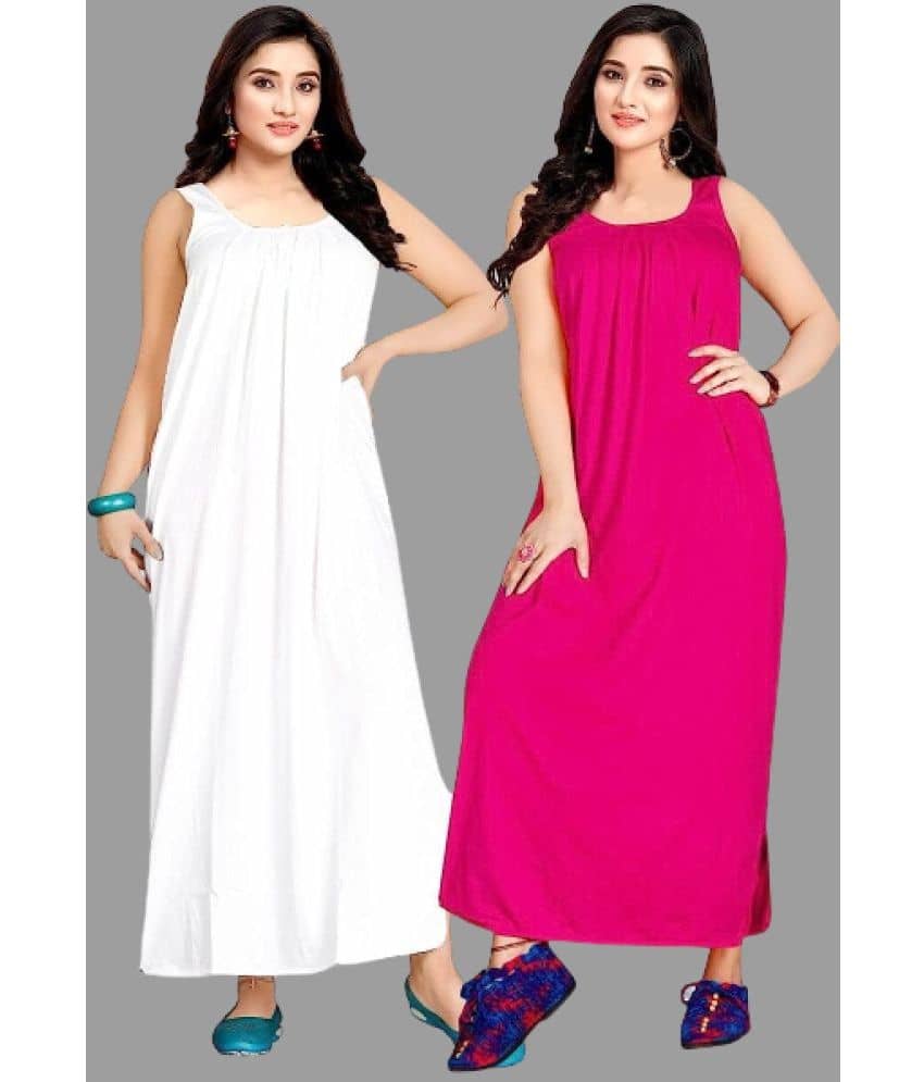 BROUZZZ4U - Red Hosiery Women's Nightwear Nighty & Night Gowns ( Pack of 2 ) - Nightwear & Loungewear | Buy online on ZillyBuy