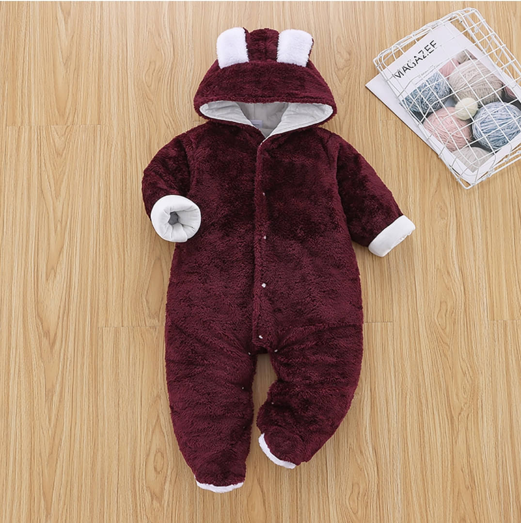 Brandonn Baby ROMPER BOOTIEE PLAIN COFFEE for Baby Boys & Baby Girls Fleece Fabric With Solid Pattern For Kids/Infants/New Borns of Age 6 - 9 Months (Maroon) Brandonn Baby ROMPER BOOTIEE PLAIN COFFEE for Baby Boys & Baby Girls Fleece Fabric With Solid Pattern For Kids/Infants/New Borns of Age 6 - 9 Months (Maroon)