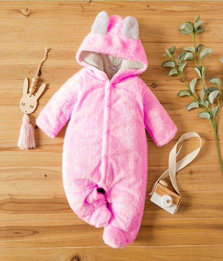Brandonn Baby ROMPER BOOTIEE PLAIN PINK for Baby Boys & Baby Girls Fleece Fabric With Solid Pattern For Kids/Infants/New Borns of Age 6 - 9 Months (Pink) Brandonn Baby ROMPER BOOTIEE PLAIN PINK for Baby Boys & Baby Girls Fleece Fabric With Solid Pattern For Kids/Infants/New Borns of Age 6 - 9 Months (Pink)