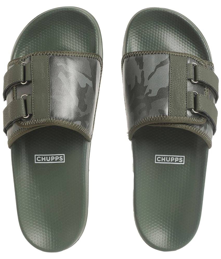     			CHUPPS - Green Men's Slide Flip Flop