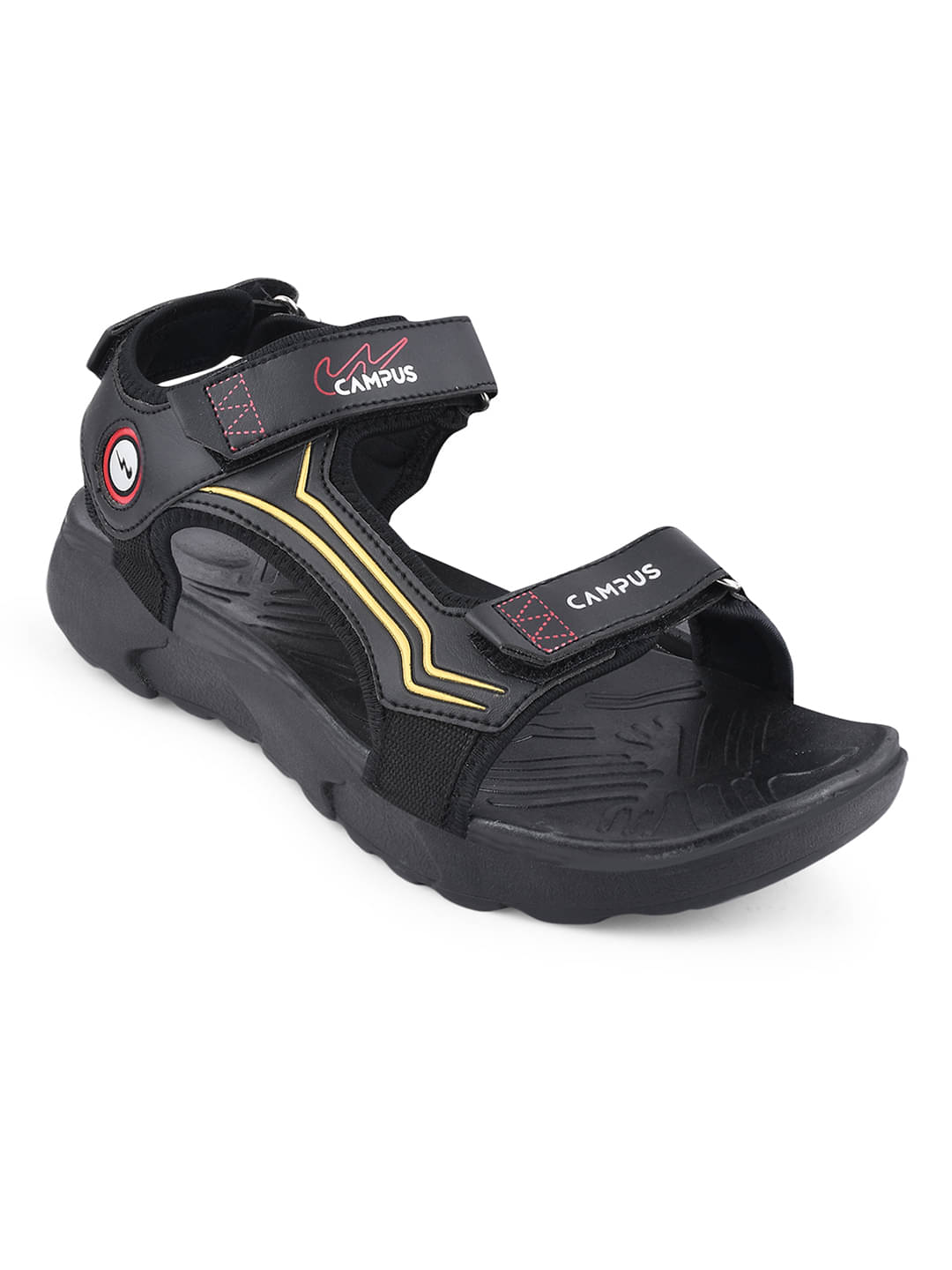     			Campus - Black Men's Floater Sandals