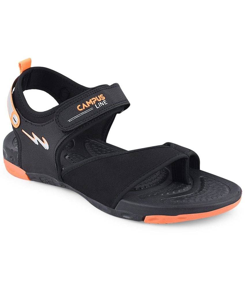     			Campus - Black Men's Floater Sandals