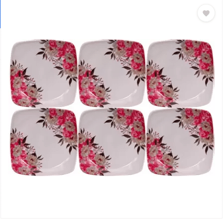     			Carnival 6 Pcs Melamine Multi Color Half Plate