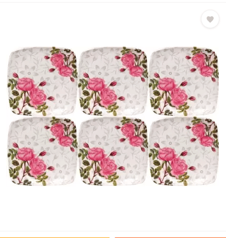     			Carnival 6 Pcs Melamine Multi Color Half Plate