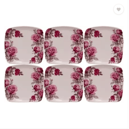     			Carnival 6 Pcs Melamine Multi Color Half Plate