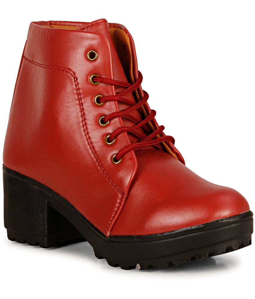     			Commander Shoes - Red Women's Ankle Length Boots