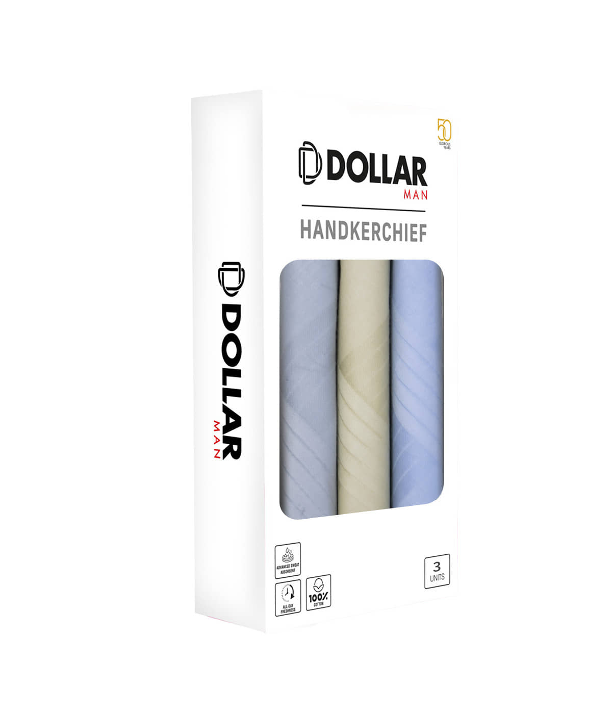 Dollar Socks - Multicolor Cotton Men's Handkerchief ( Pack of 3 ) - Jewellery Sets | Buy online on ZillyBuy