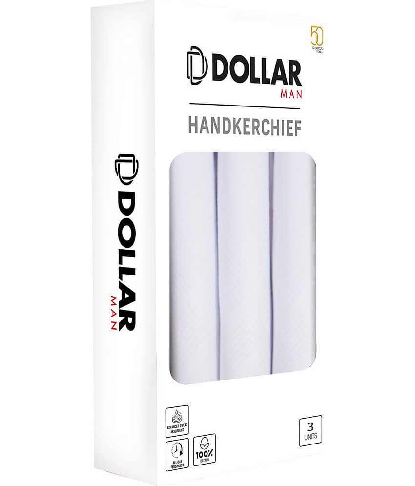 Dollar Socks - White Cotton Men's Handkerchief ( Pack of 3 ) - Jewellery Sets | Buy online on ZillyBuy