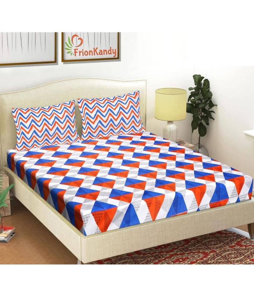 FrionKandy Living Cotton Double Bedsheet ( Multicolor ) FrionKandy Living Cotton Double Bedsheet ( Multicolor )
