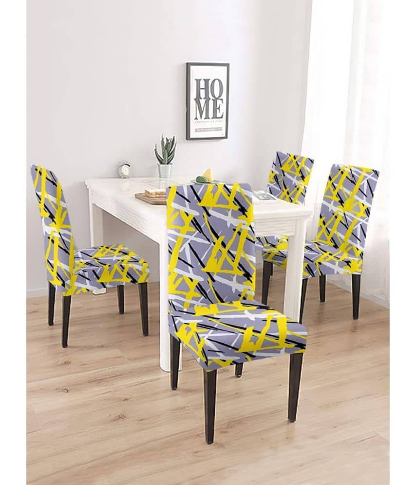 Cortina - 1 Seater Polyester Chair Cover ( Pack of 4 )