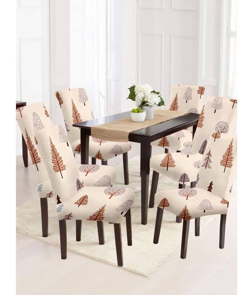 Cortina - 1 Seater Polyester Chair Cover ( Pack of 6 )
