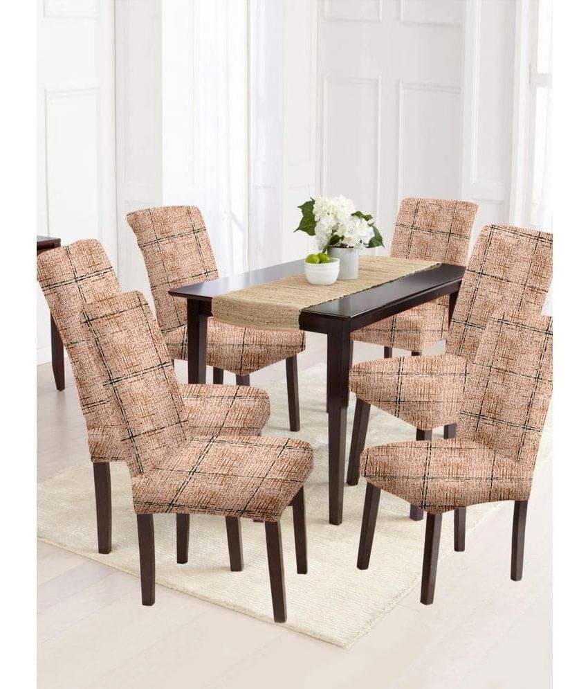     			Cortina - 1 Seater Polyester Chair Cover ( Pack of 6 )