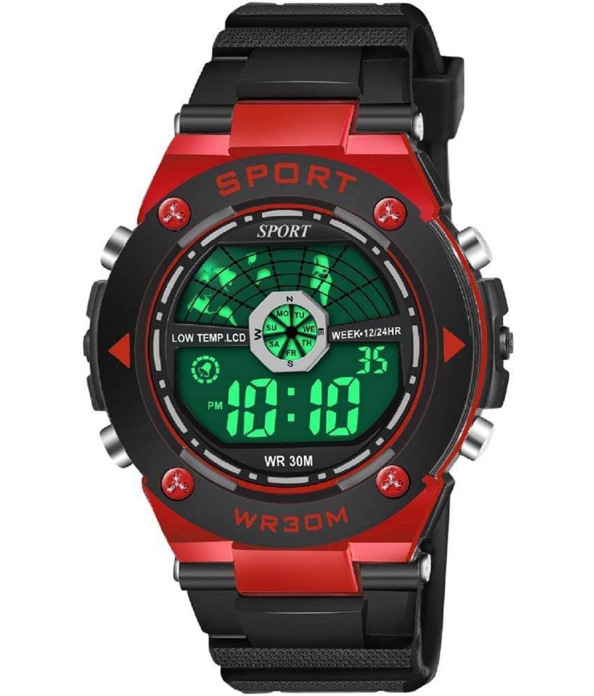     			Hala - Black Silicon Digital Men's Watch