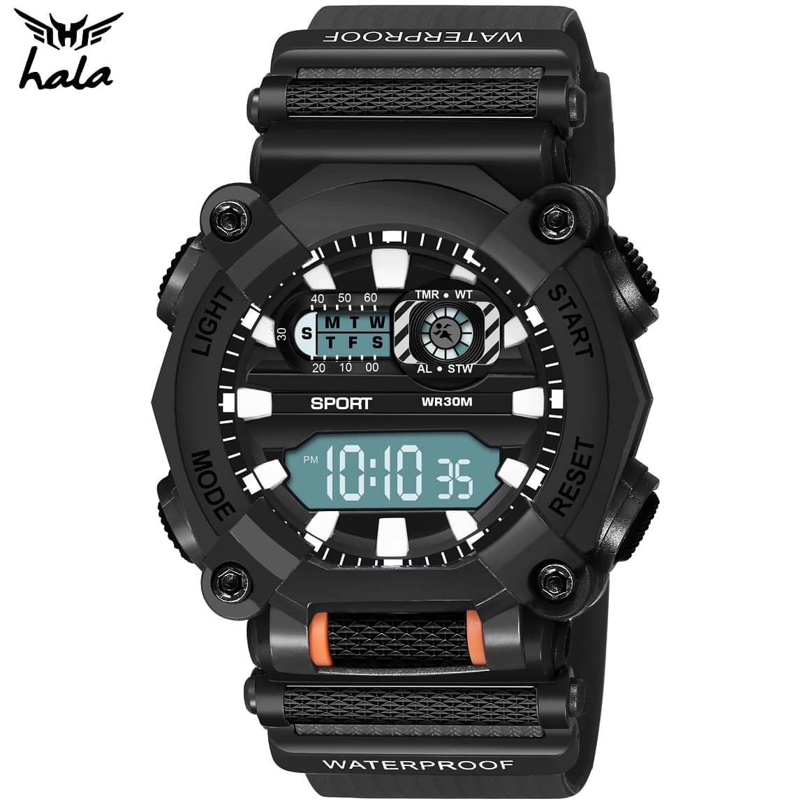 Hala - Black Silicon Digital Men's Watch