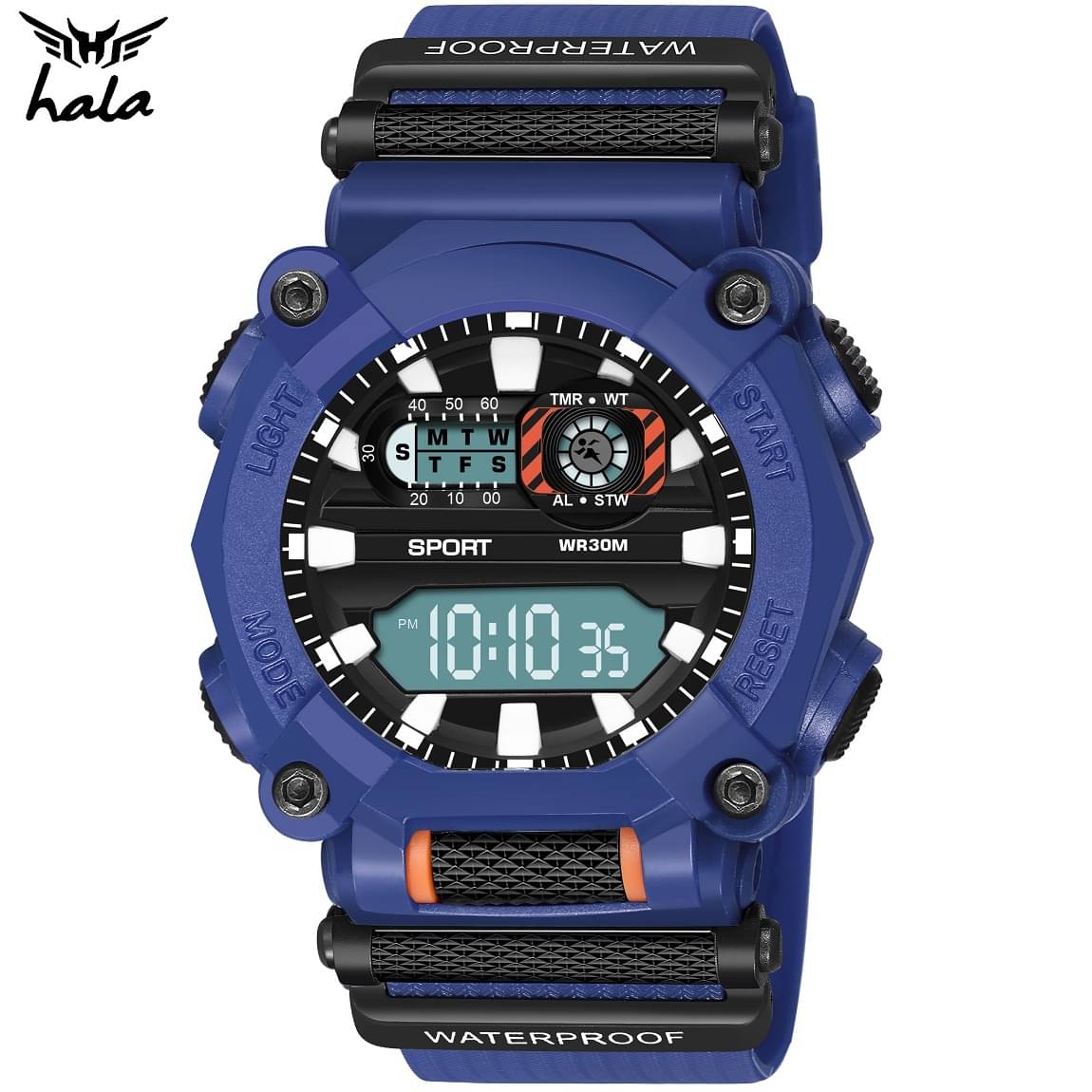     			Hala - Blue Silicon Digital Men's Watch