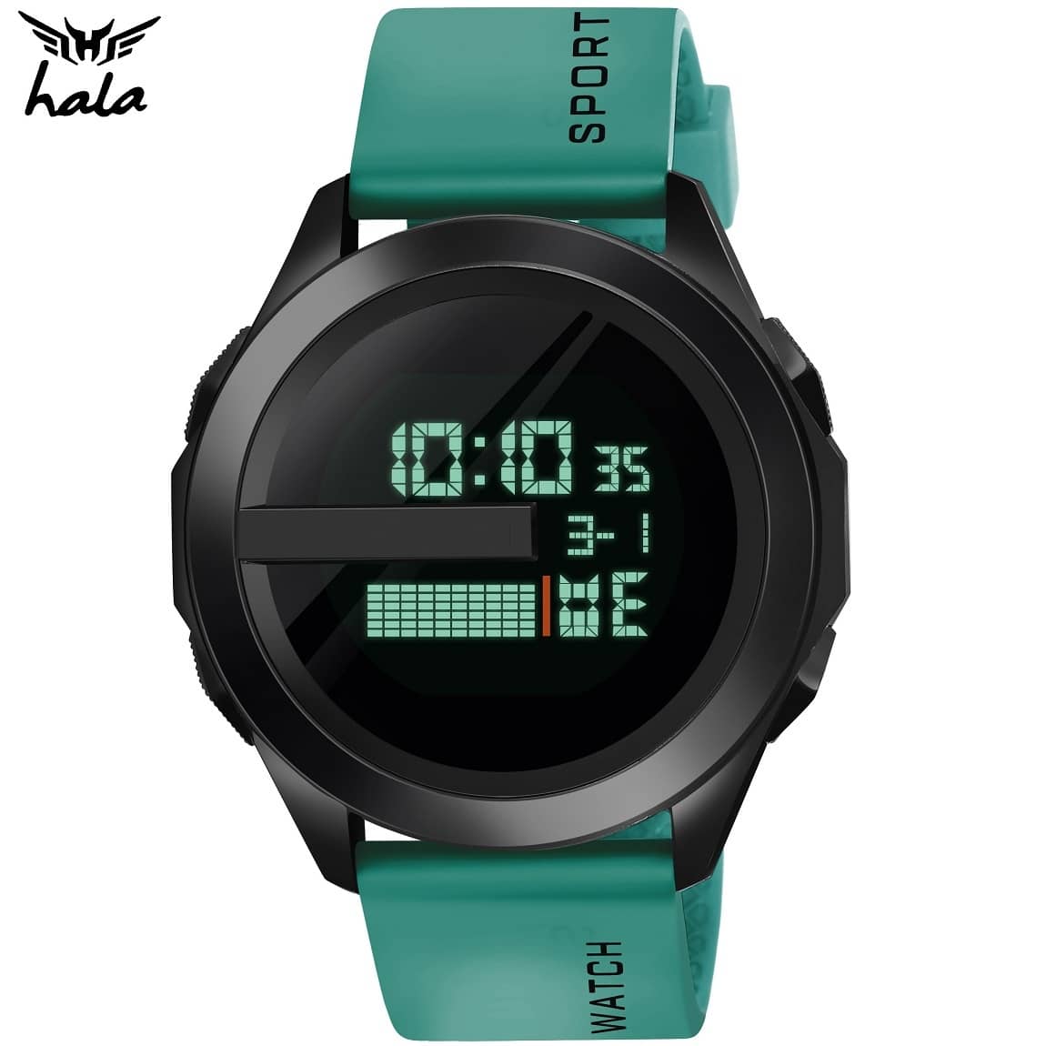 Hala - Green Silicon Digital Men's Watch