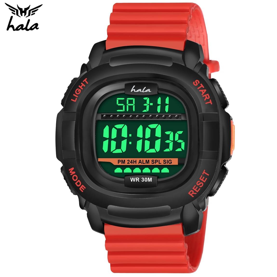     			Hala - Red Silicon Digital Men's Watch
