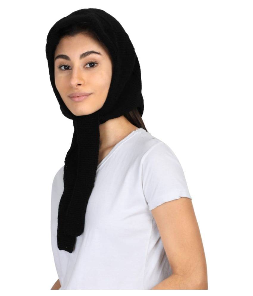     			KC Store - Black Wool Women's Scarf ( Pack of 1 )