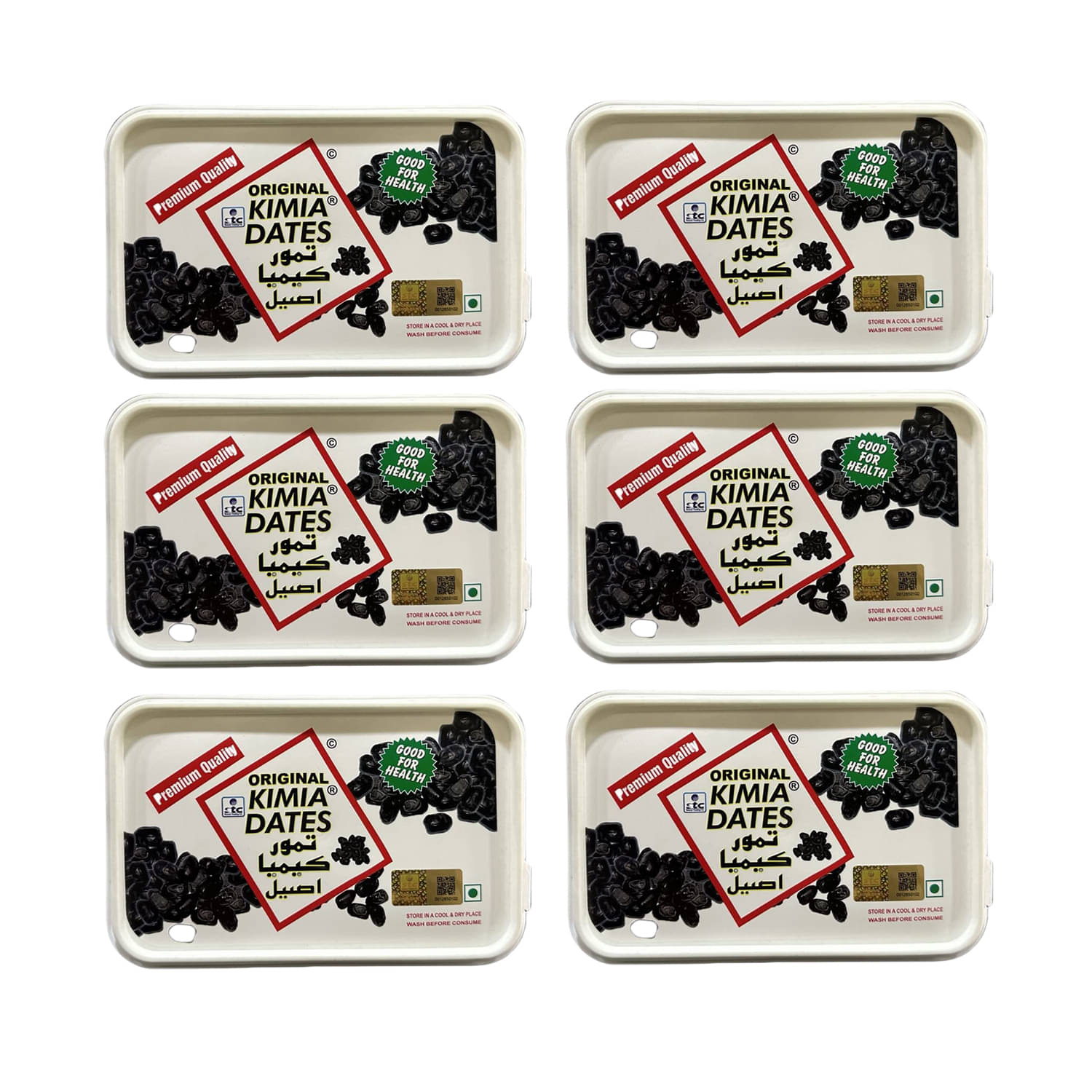     			Kimia Dates Original Mazafati Dates Juicy & Delicious Khajoor Rich In Fibre 500 gm (Pack of 6)