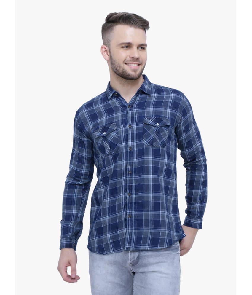 Kuons Avenue - Grey 100% Cotton Slim Fit Men's Casual Shirt ( Pack of 1 )